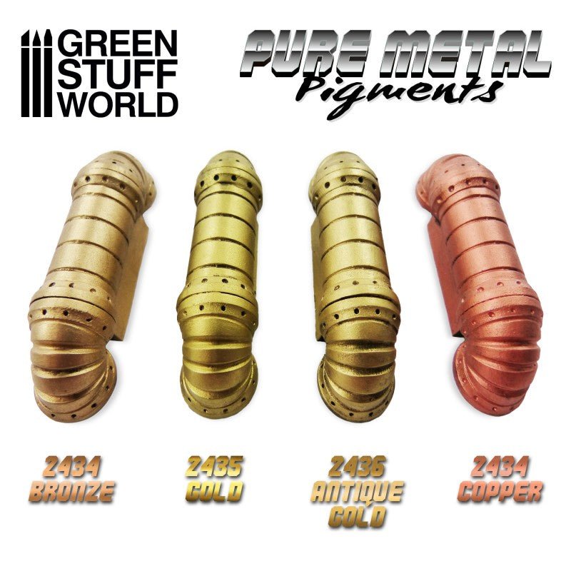 Antique Gold - Pure Metal Pigment Powder - Green Stuff World - 30 mL bottle - Gootzy Gaming