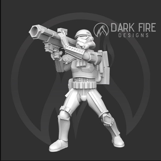 Authority Sandy Rocket Trooper - SW Legion Compatible (38-40mm tall) Multi-Piece Resin 3D Print - Dark Fire Designs - Gootzy Gaming