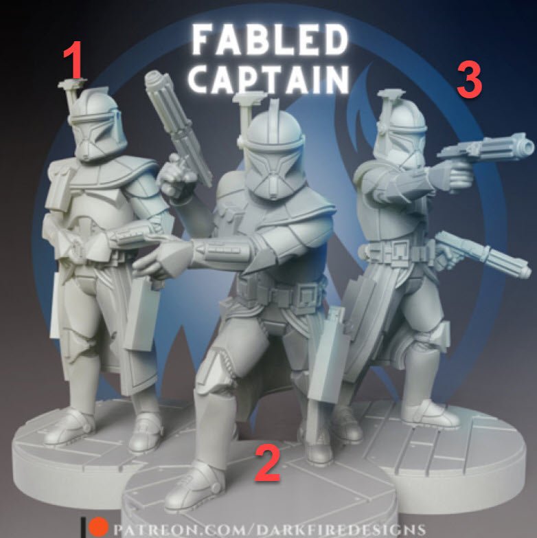 Fabled Mun-10 ARC Captain - SW Legion Compatible Miniature (38-40mm tall) High Quality 8k Resin 3D Print - Dark Fire Designs - Gootzy Gaming