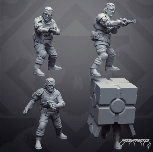 Ghosty Python Box Expert Mercenary - SW Legion Compatible Miniature (38-40mm tall) High Quality 8k Resin 3D Print - Skullforge Studios - Gootzy Gaming