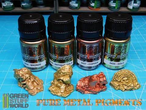 Antique Gold - Pure Metal Pigment Powder - Green Stuff World - 30 mL bottle