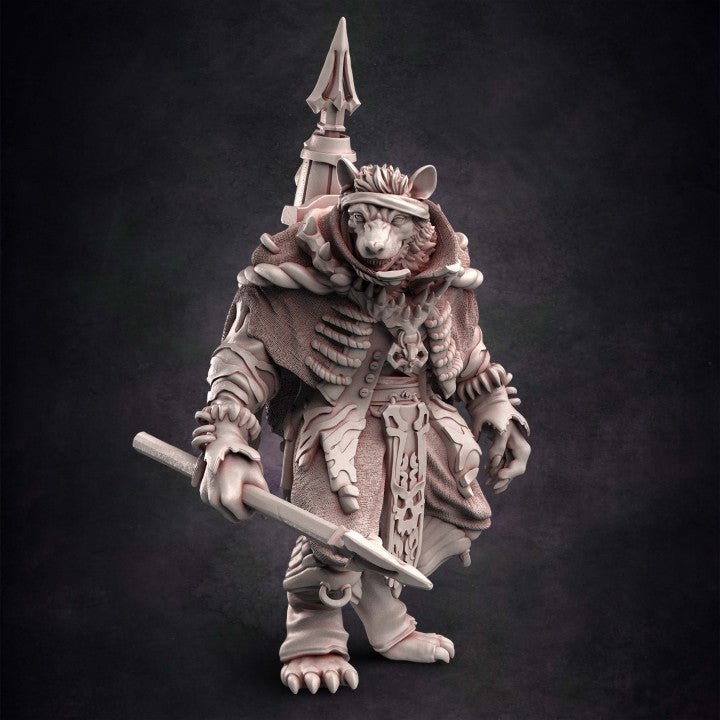 Pirate Gnoll Harpooner #1 - Single Roleplaying Miniature for D&D