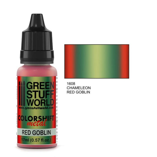 Red Goblin - Green/Red Colorshift Metallic Paint - Green Stuff World - 17 mL Dropper Bottle - Gootzy Gaming