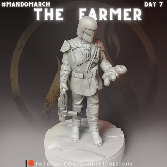 The Farmer, Vengeful Daddy Mando - SW Legion Compatible Miniature (38-40mm tall) High Quality 8k Resin 3D Print - Dark Fire Designs - Gootzy Gaming