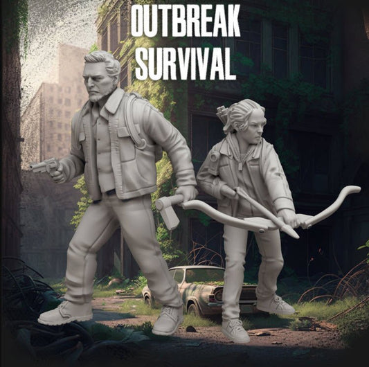 Zombie Outbreak Protagonists (TV Ver.) - SW Legion Compatible Miniature (38-40mm tall) High Quality 8k Resin 3D Print - Skullforge Studios - Gootzy Gaming