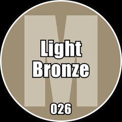 Light Bronze - Premium Metallic Acrylic Miniatures Paint - Monument Hobbies - 22 mL Dropper Bottle