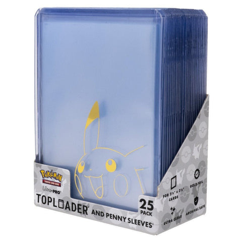 3x4 Pikachu Toploaders and Penny Sleeve Combo (25 Sleeves) - Gootzy Gaming