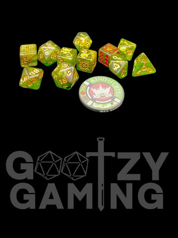 8 Bit Quest - Plastic Premium 11 Dice Set - D&D Dice - Gootzy Gaming