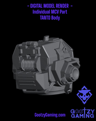 a black and white photo of a model of a tank
