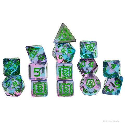 Dungeons and Dragons: Adventure Dice- Warlock (Purple/Green)