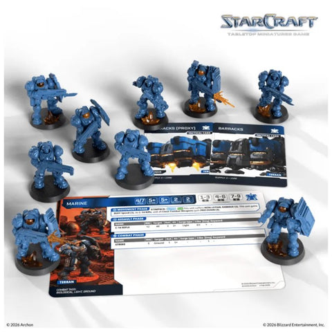 Marine - Starcraft: Terran Expansion Set - 9 Miniatures