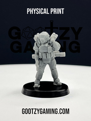 Hunter Securities: Fireteam Beta Heavy Weapons #1 - Arsenal Official Miniature - Skull Forge Studios