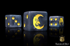 Bad Moon - Hand Crafted Resin 25 Round Corner Dice Set