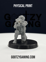 Hunter Securities: Engineer / Heavy Weapons #1 - Arsenal Official Miniature - Skull Forge Studios