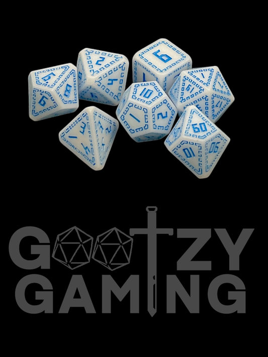 Pantheon Sky - Plastic Standard 7 Dice Set - D&D Dice