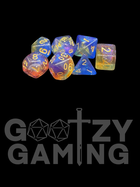 Alchemy Sparkle - Plastic Standard 7 Dice Set - D&D Dice