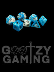 Sky Swirl - Plastic Standard 7 Dice Set - D&D Dice