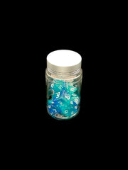 Gothic Sparkle Water - Plastic Standard 7 Dice Set - D&D Dice