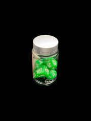 Leaf Green Swirl - Plastic Standard 7 Dice Set - D&D Dice