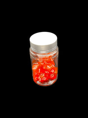 Transparent Orange - Plastic Standard 7 Dice Set - D&D Dice