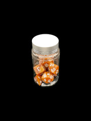 Caramel Swirl - Plastic Standard 7 Dice Set - D&D Dice