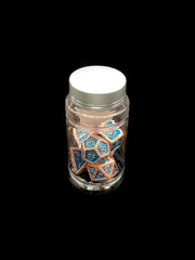 Bard's Blues - Metal 7 Dice Set - D&D Dice