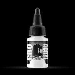 Bold Titanium White - Premium Matte Acrylic Miniatures Paint - Monument Hobbies - 22 mL Dropper Bottle