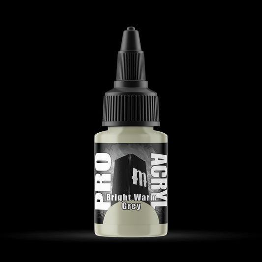 Bright Warm Grey - Premium Matte Acrylic Miniatures Paint - Monument Hobbies - 22 mL Dropper Bottle