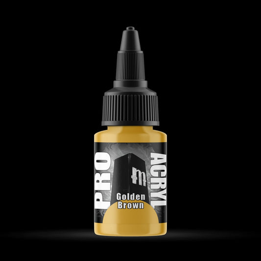 Golden Brown - Premium Matte Acrylic Miniatures Paint - Monument Hobbies - 22 mL Dropper Bottle