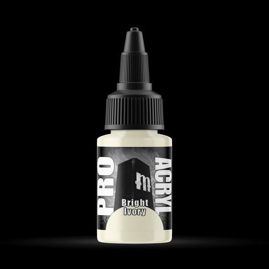 Bright Ivory - Premium Matte Acrylic Miniatures Paint - Monument Hobbies - 22 mL Dropper Bottle