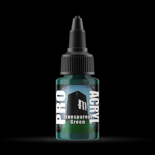 TRANSPARENT Green - Premium Matte Acrylic Miniatures Paint - Monument Hobbies - 22 mL Dropper Bottle