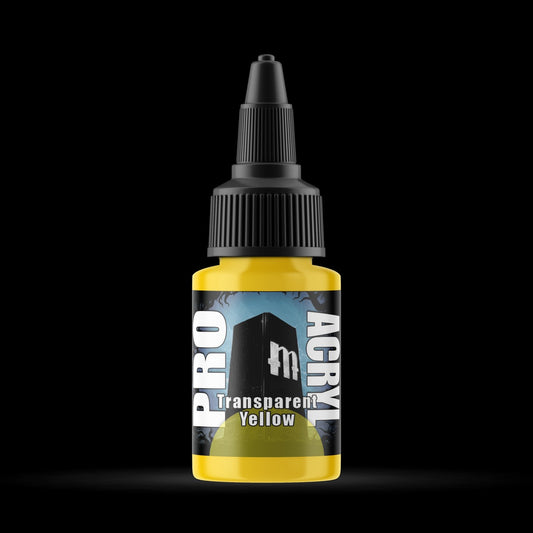 TRANSPARENT Yellow - Premium Matte Acrylic Miniatures Paint - Monument Hobbies - 22 mL Dropper Bottle