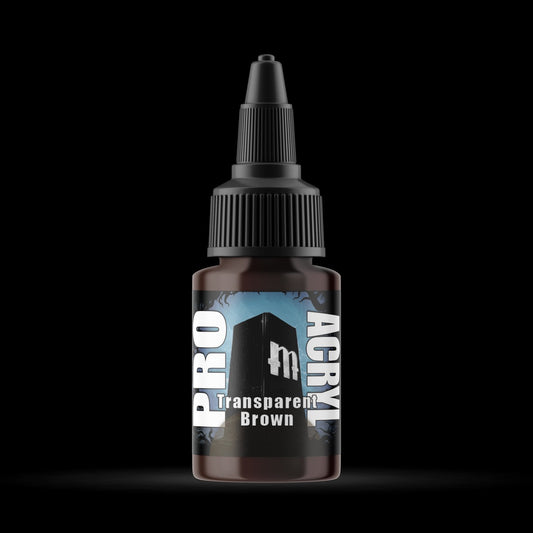 TRANSPARENT Brown - Premium Matte Acrylic Miniatures Paint - Monument Hobbies - 22 mL Dropper Bottle