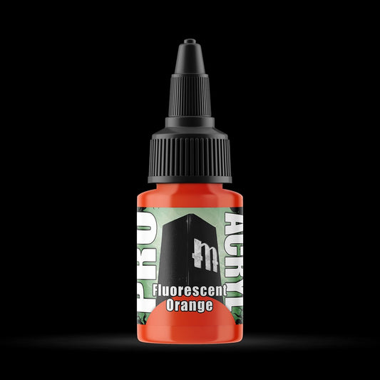 Fluorescent Orange - Premium Matte Acrylic Miniatures Paint - Monument Hobbies - 22 mL Dropper Bottle