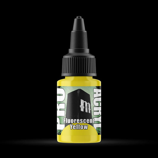 Fluorescent Yellow - Premium Matte Acrylic Miniatures Paint - Monument Hobbies - 22 mL Dropper Bottle