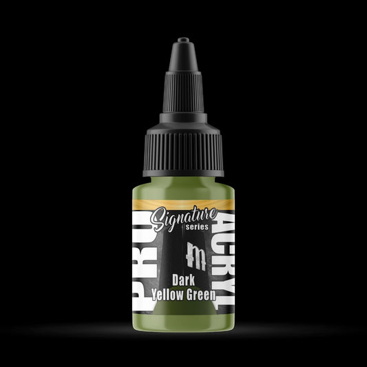 Dark Yellow Green - Premium Matte Acrylic Miniatures Paint - Monument Hobbies - 22 mL Dropper Bottle