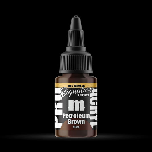 Petroleum Brown - Premium Gloss Acrylic Miniatures Paint - Monument Hobbies - 22 mL Dropper Bottle