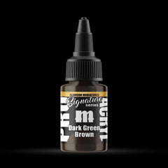 Dark Green Brown - Premium Matte Acrylic Miniatures Paint - Monument Hobbies - 22 mL Dropper Bottle