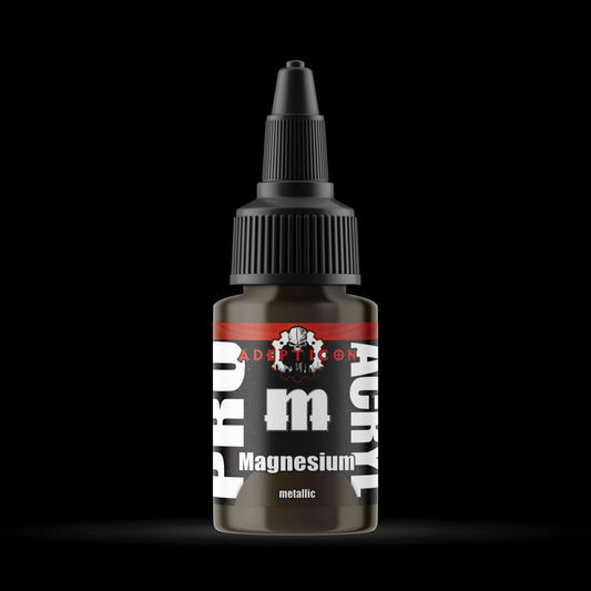 Magnesium - Premium Metallic Acrylic Miniatures Paint - Monument Hobbies - 22 mL Dropper Bottle