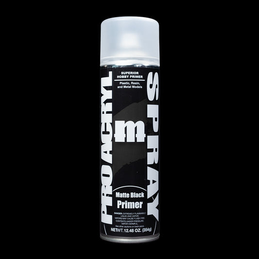 Matte Black Spray Can Primer - Premium Acrylic Miniatures Paint Primer - Monument Hobbies - 500 mL Spray Can (Store Pickup Only)