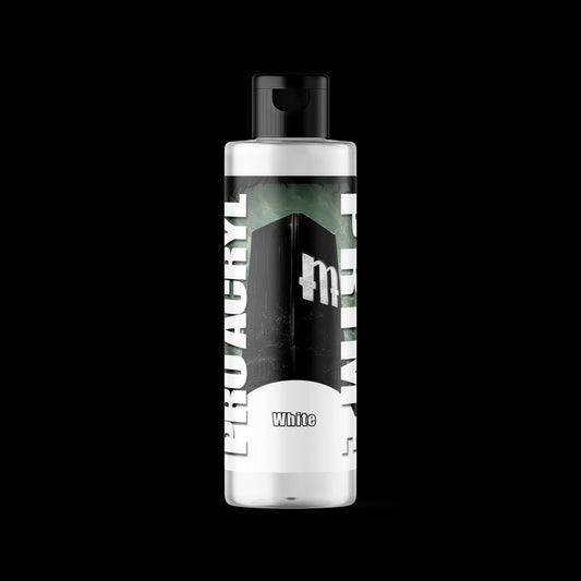 Matte White Bottle Primer - Premium Acrylic Miniatures Paint Primer - Monument Hobbies - 120 mL Flip Top Dropper Bottle