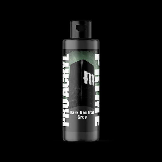 Matte Dark Neutral Grey Bottle Primer - Premium Acrylic Miniatures Paint Primer - Monument Hobbies - 120 mL Flip Top Dropper Bottle