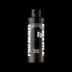 Matte Black Brown Bottle Primer - Premium Acrylic Miniatures Paint Primer - Monument Hobbies - 120 mL Flip Top Dropper Bottle