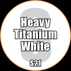 Heavy Titanium White - Premium Satin Acrylic Miniatures Paint - Monument Hobbies - 22 mL Dropper Bottle