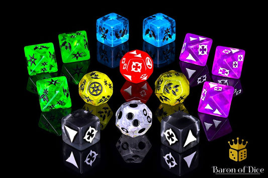 Galactic RPG - Hand Crafted Resin SW RPG 14 Dice Set