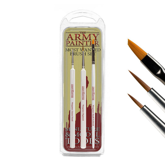 Most Wanted Brush Set - The Army Painter - Rothmarder Sable/Synthetic Miniatures Paint Brush