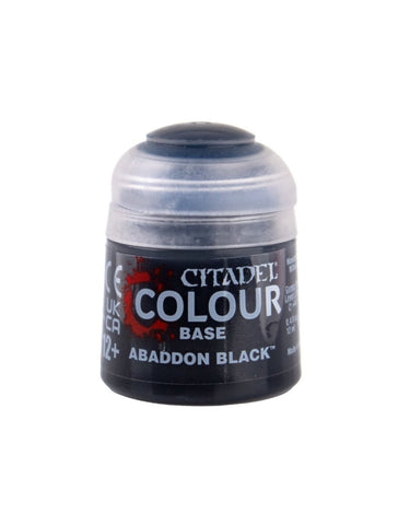 Abaddon Black - Base Matte Acrylic Miniatures Paint - Citadel Colour - 12 mL - Gootzy Gaming