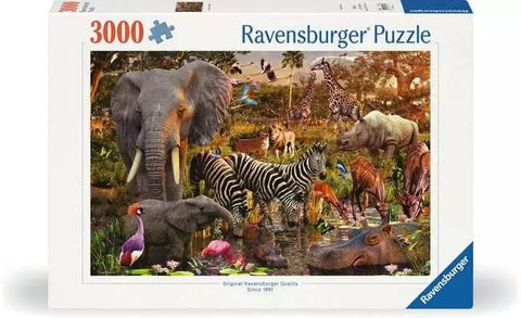 African Animal World 3000 Piece Puzzle - Gootzy Gaming