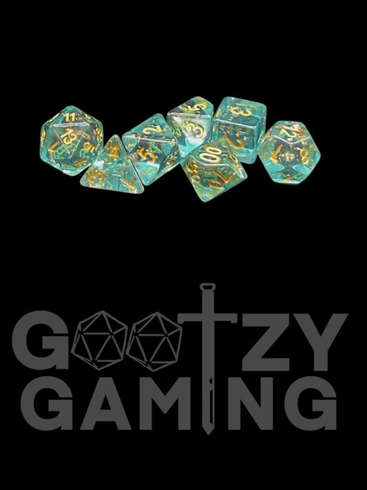 Alchemist Water - Plastic Standard 7 Dice Set - D&D Dice - Gootzy Gaming