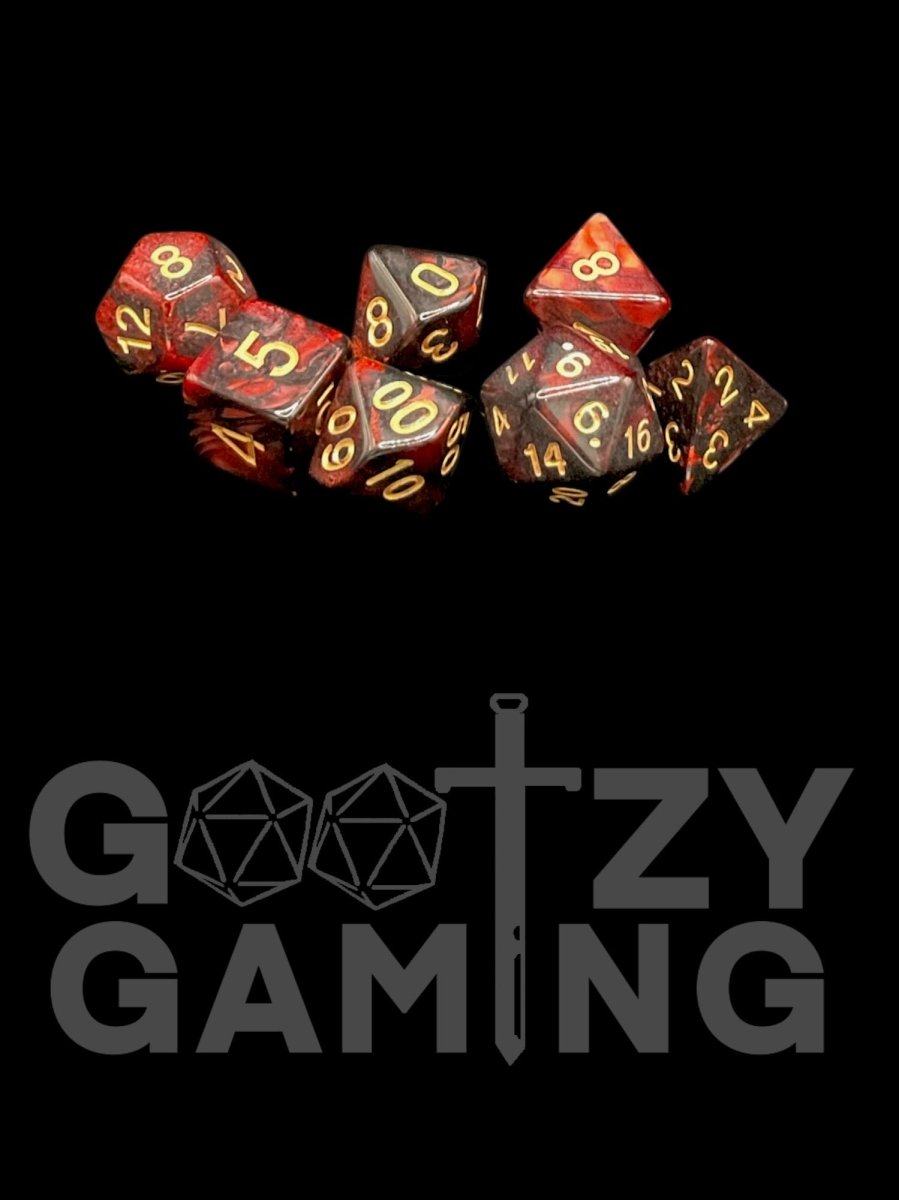 Altoona Maroon - Plastic Standard 7 Dice Set - D&D Dice - Gootzy Gaming